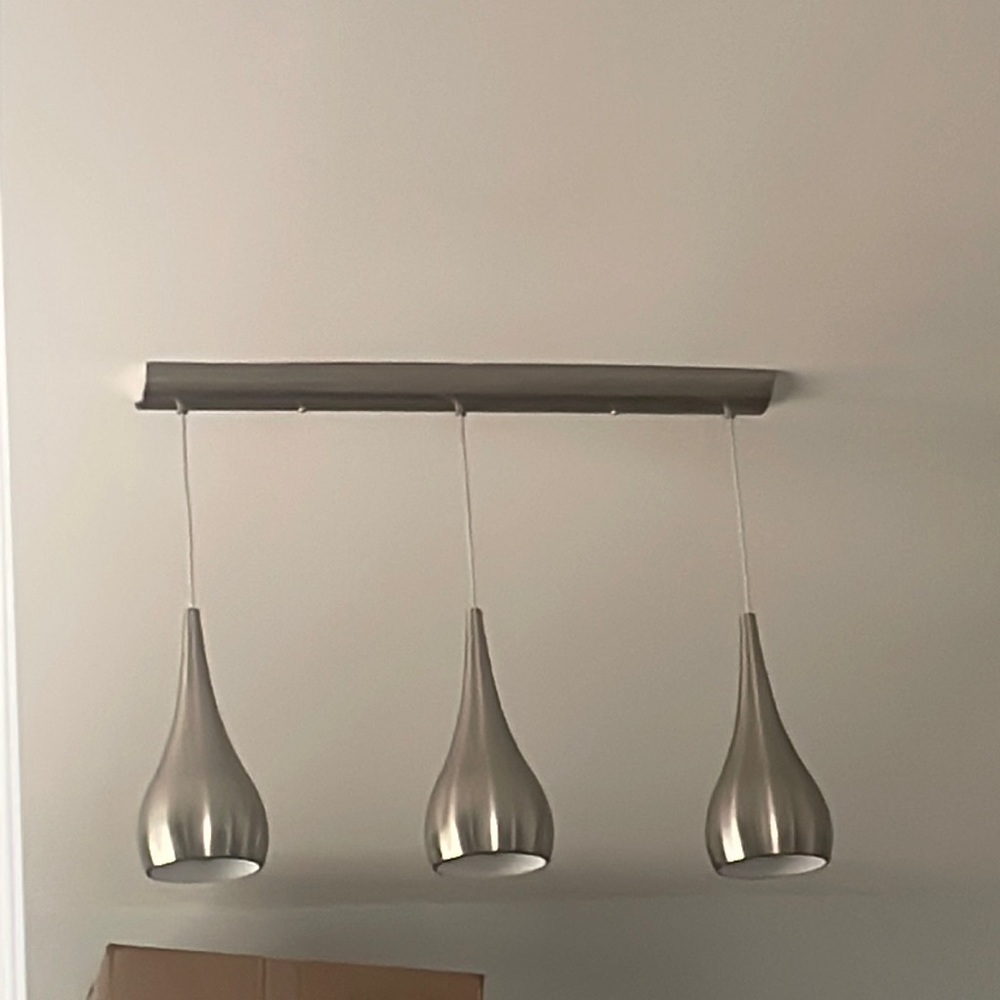 Three in one pendant light fixture